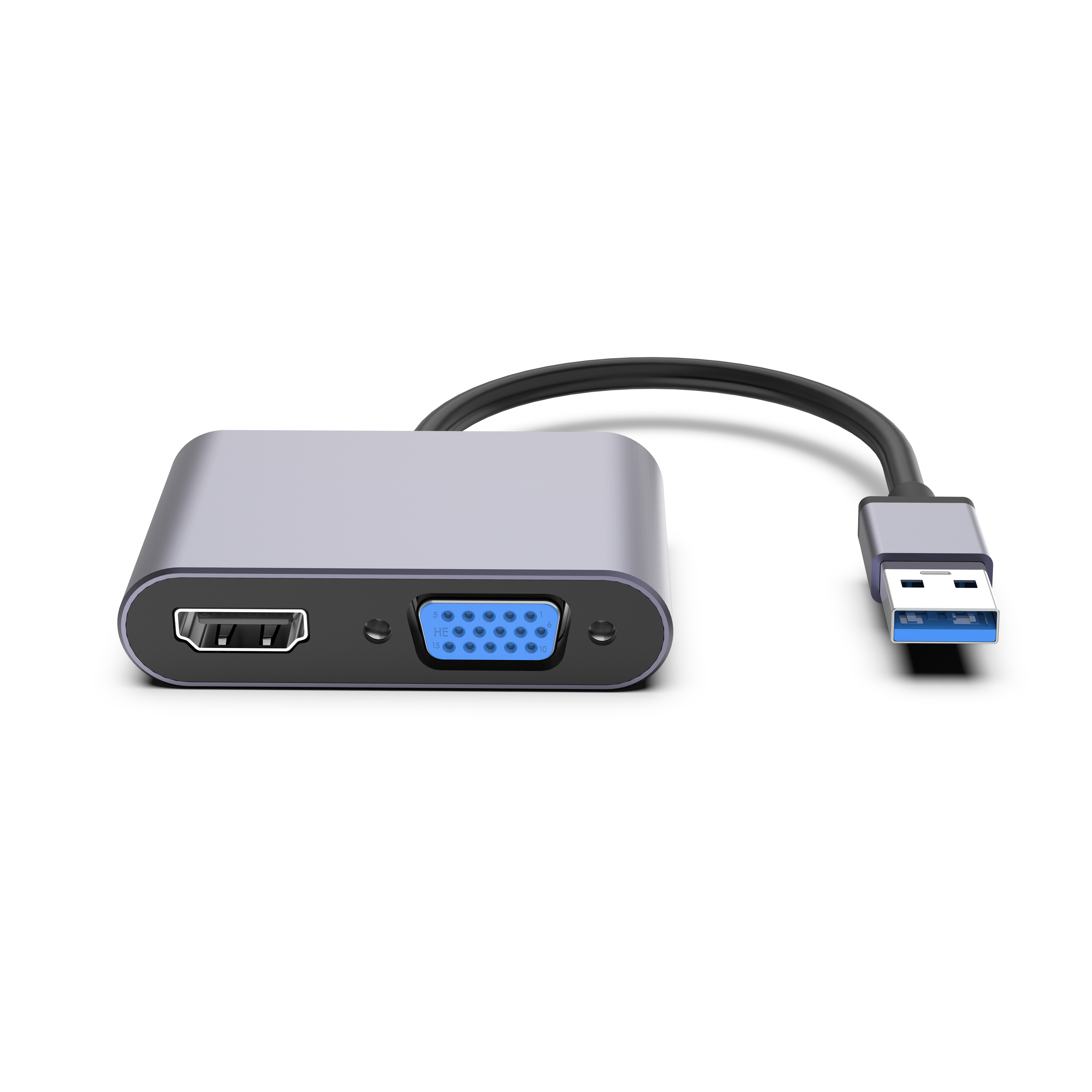 2-IN-1 USB3.0 TO HDMI+VGA
